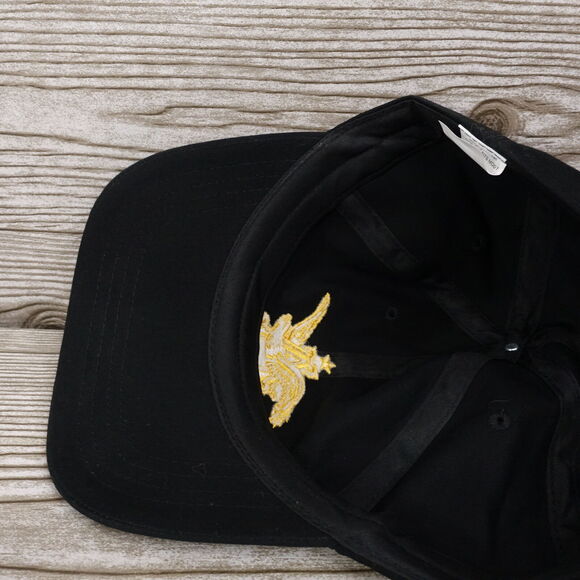 ANHEUSER BUSCH LOGO ST LOUIS BREWERY BLACK ADJUSTABLE STRAPBACK HAT CAP - Picture 7 of 8